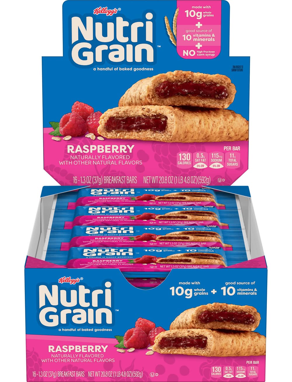 Kellogg'S Raspberry Nutri Grain Cereal Bar (16 ct, 1.3 oz)