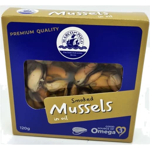 Marco Polo Smoked Mussels In Oil 120g