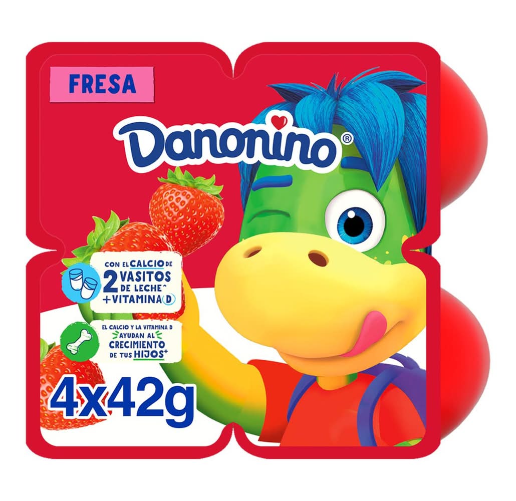 Danonino · Queso petit suisse, fresa (4 x 42 g)