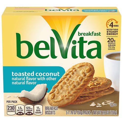 belVita Breakfast Biscuits Coconut Toasted - 1.76 oz x 5 pack