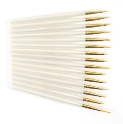 Craft Smart Golden Taklon Super Value Mini Paintbrush pack (15 ct)