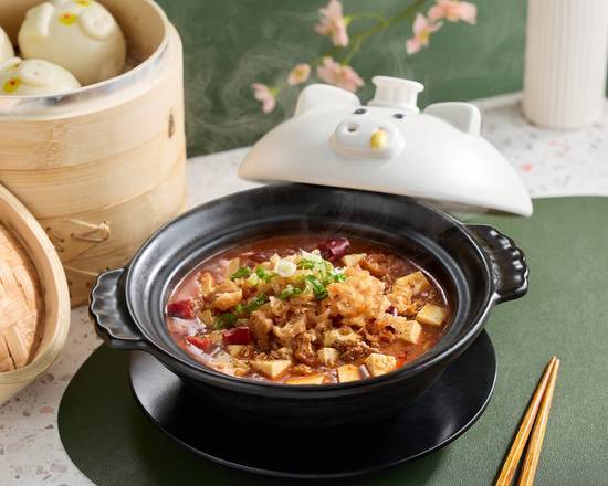 麻婆火辣豆腐煲 Mapo Tofu Claypot