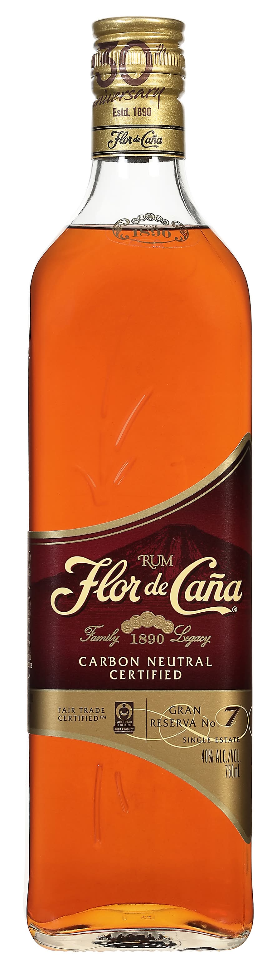 Flor de Caña Grand No 7 Reserva Single Estate Rum (750 ml)