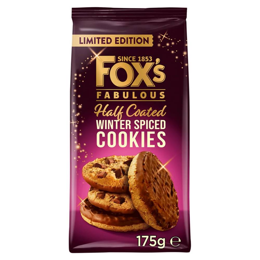 Fox's Limited Edition Fabulous Half Coated Winter Spiced Cookies (175g)