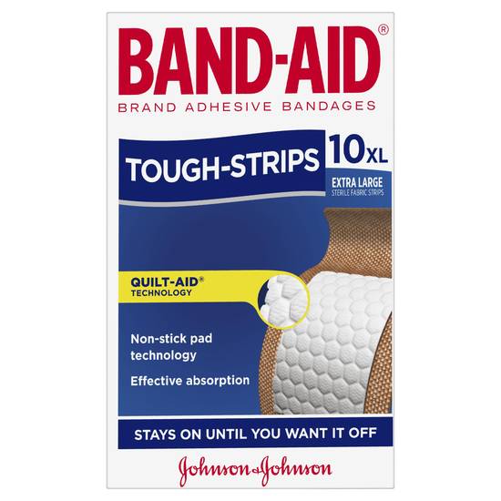 Band-aid Tough Strips Extra Large Fabric Bandages (10 Pack)