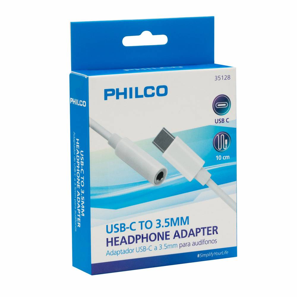 PHILCO adaptador usb-c a 3.5 mm (1 u)