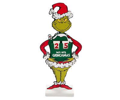 "Days Until Grinchmas" The Grinch Countdown Calendar Tabletop Decor