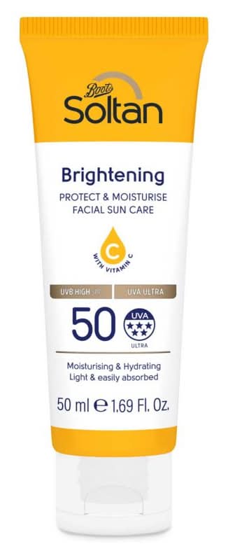 Soltan Protect & Moisturise Brightening Facial Suncare With Vitamin C Spf 50 (50ml)