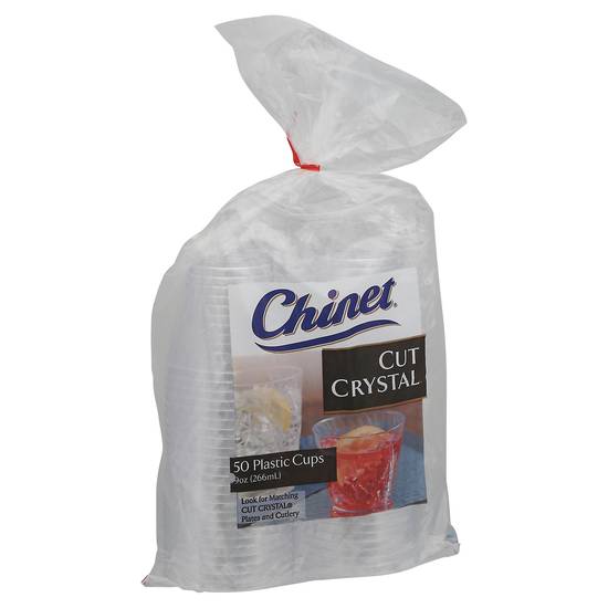 Chinet 9 oz Cut Crystal Plastic Cups (50 ct)