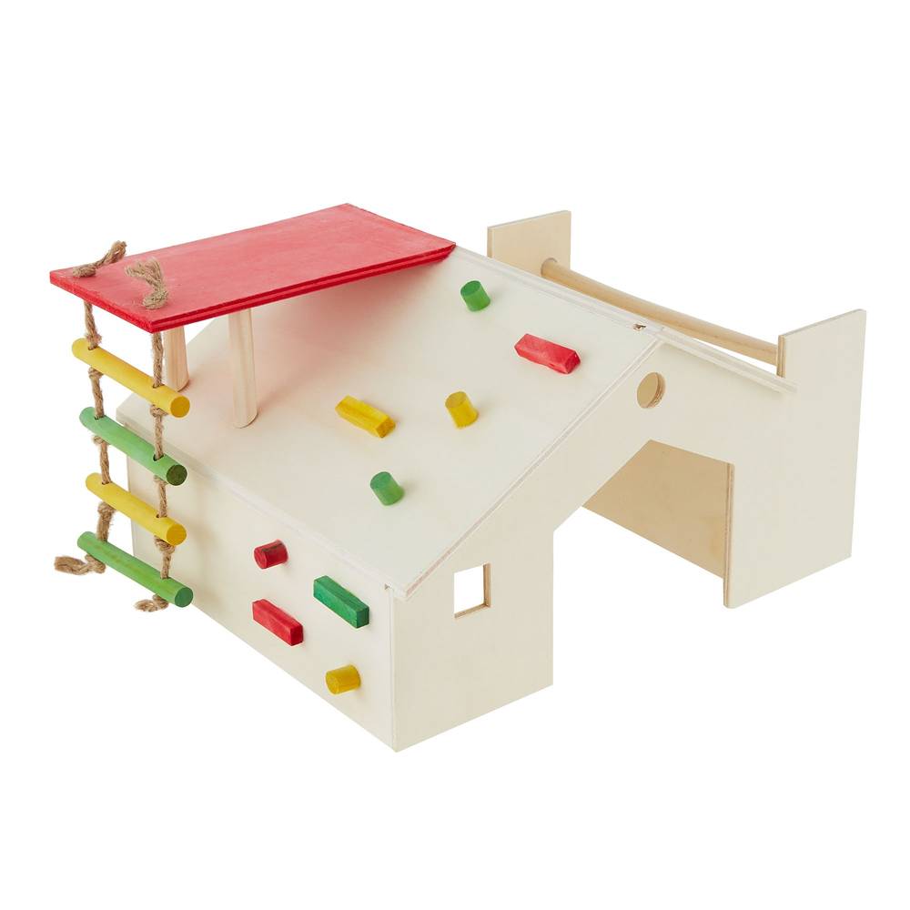 Full Cheeks Small Pet Funhouse Hideaway & Hay Holder