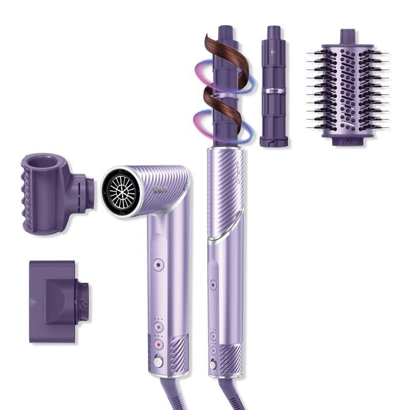 Shark Beauty FlexStyle IonCurl Ion Air Drying, Curling & Styling System, Lilac Lilac