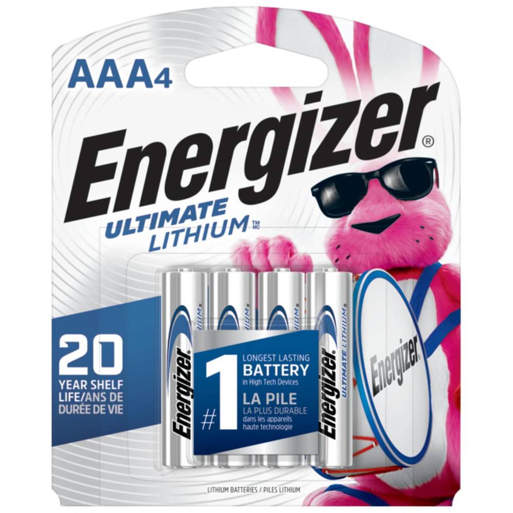 Energizer Ultimate Lithium AAA Batteries (4-Pack) | L92SBP-4