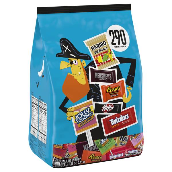 Hershey Miniatures Assorted Flavored, Halloween Candy Bulk Bag 290Ct