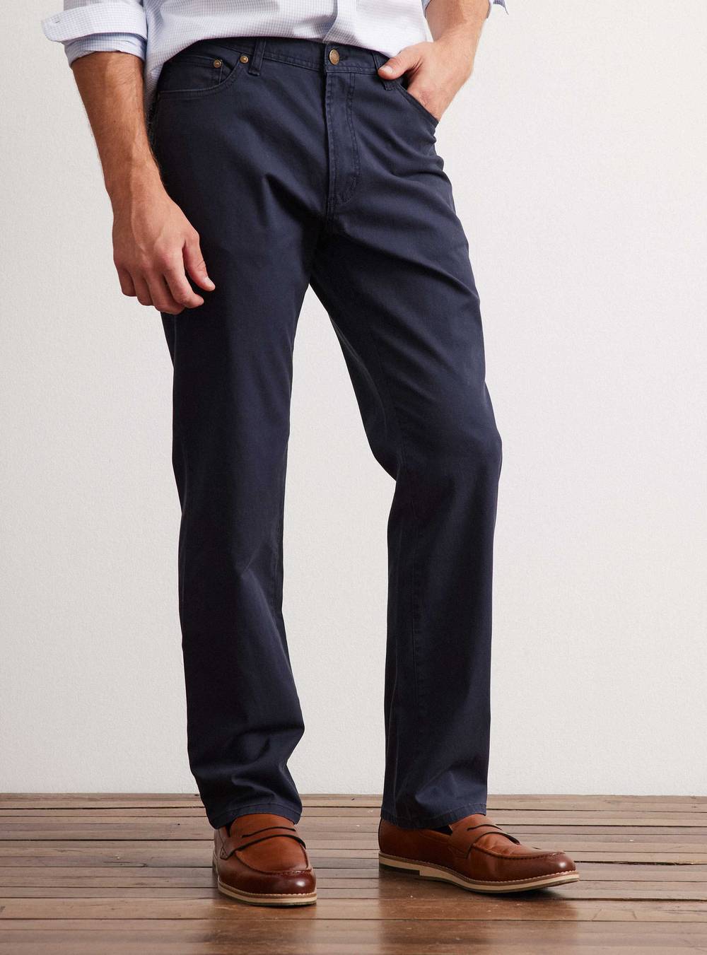 Legacy pantalón básico 5 pocket (color: azul oscuro. talla: 52)