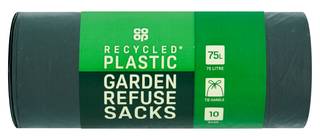 Co-op 10 Home & Garden Refuse Sacks 75 Litre