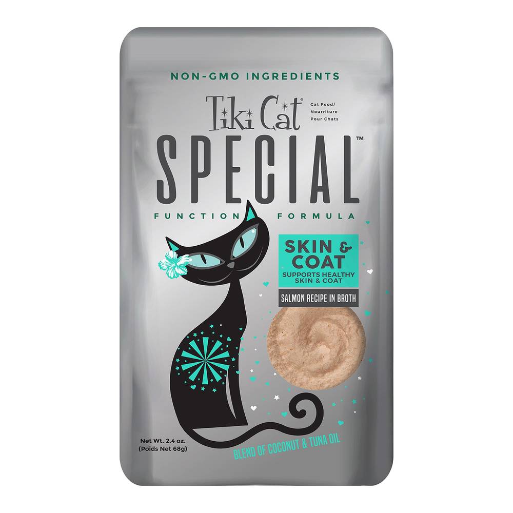 Tiki Cat® Special™ Function Formula Wet Cat Food Healthy Skin & Coat, Non-GMO, Salmon Recipe (Size: 2.4 Oz)