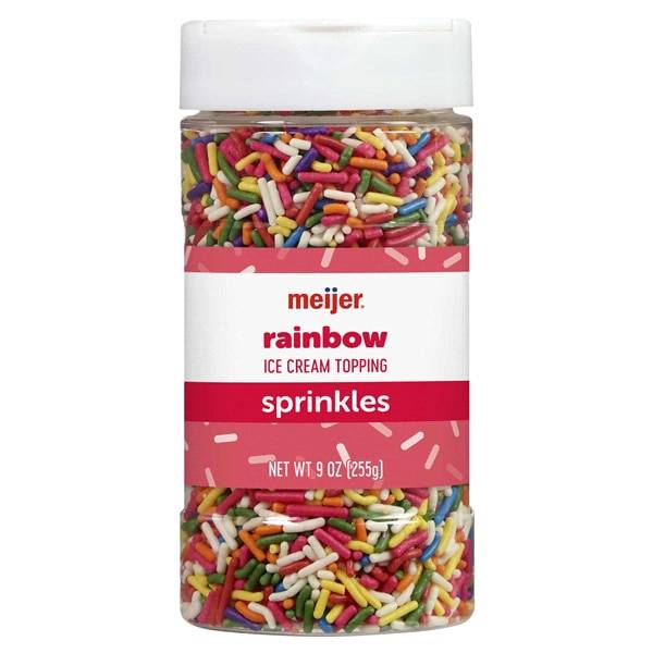 Meijer Rainbow Sprinkles Ice Cream Topping