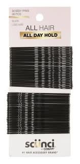 Scunci Extra Long Metal Bobby Hair Pins, 2.75 in, Black (48 ct)