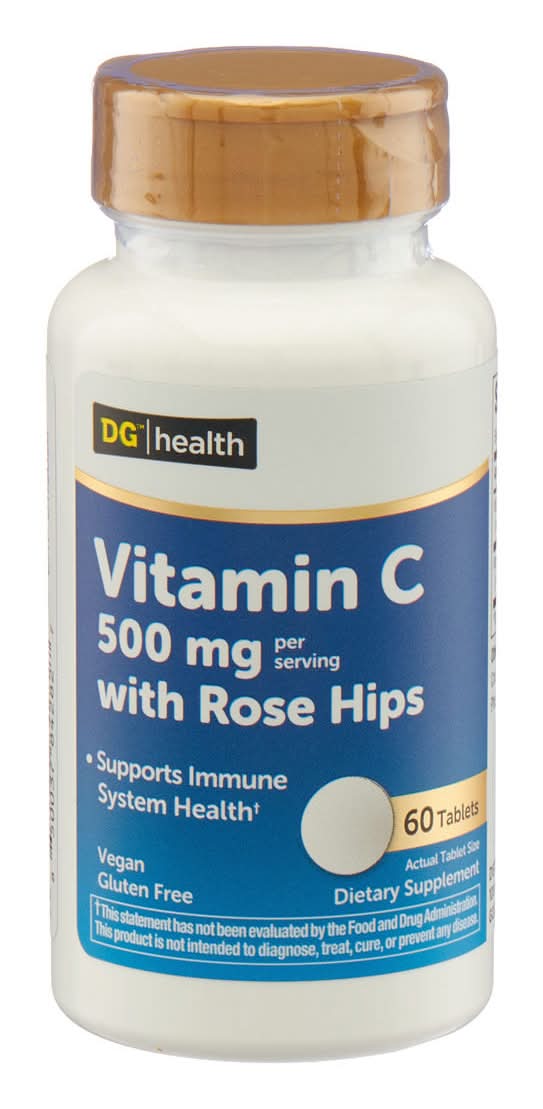 Rexall Vitamin C 1000 Mg With Rose Hips Caplets 60 Ct