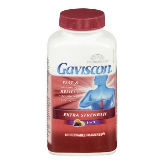 Gaviscon Extra Strength, Fruit (60 ea)