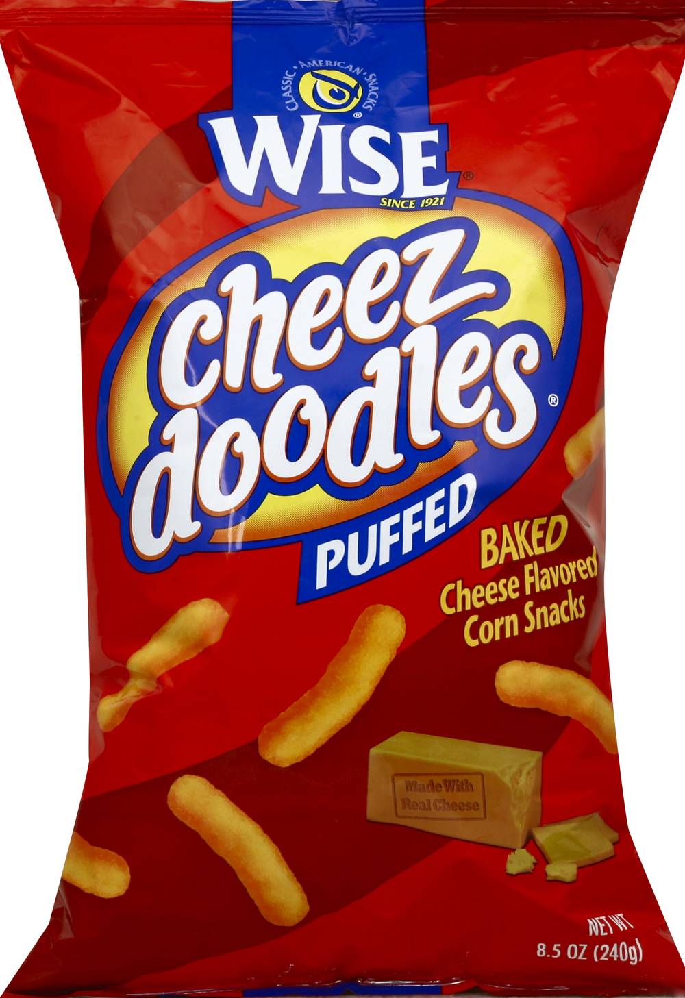 Wise Cheez Doodles Puffed Cheese Flavored Corn Snacks (8.5 oz)