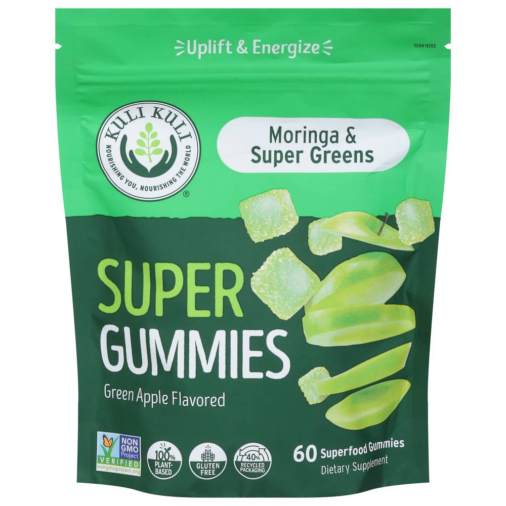 Kuli Kuli Moringa & Super Green Apple Flavored Super Gummies (60 ct)