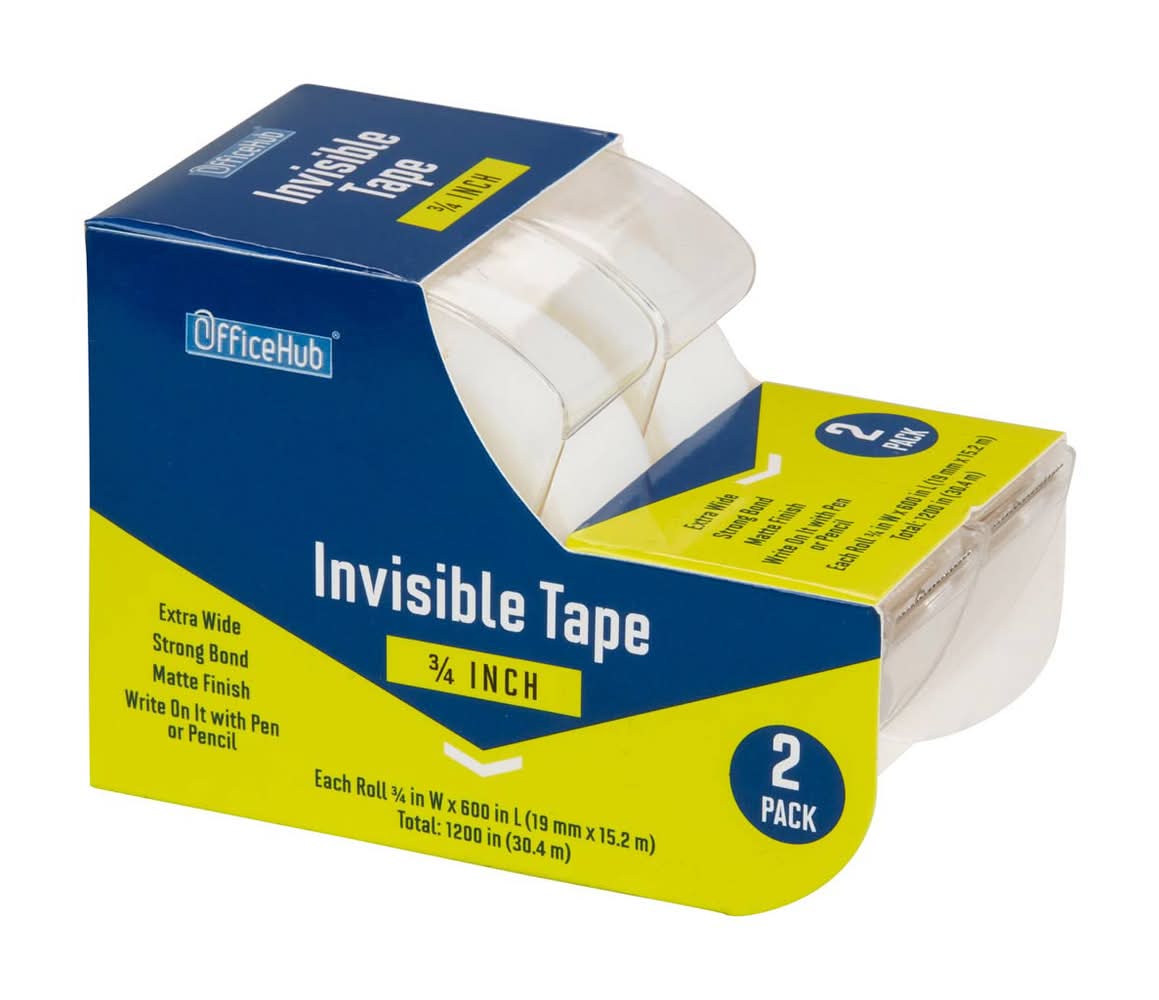 Officehub Invisible Tape 3/4 Inch 2 Pk
