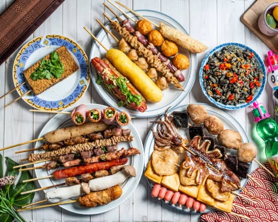 禾丁烤肉串魷魚 大腸包小腸 燒酒螺 熱狗 豬血糕