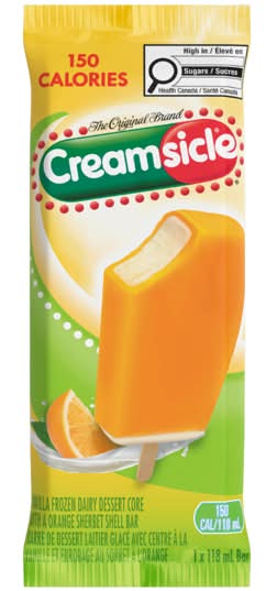 Popsicle Creamsicle Ice Cream Bar, Vanilla (118 ml)