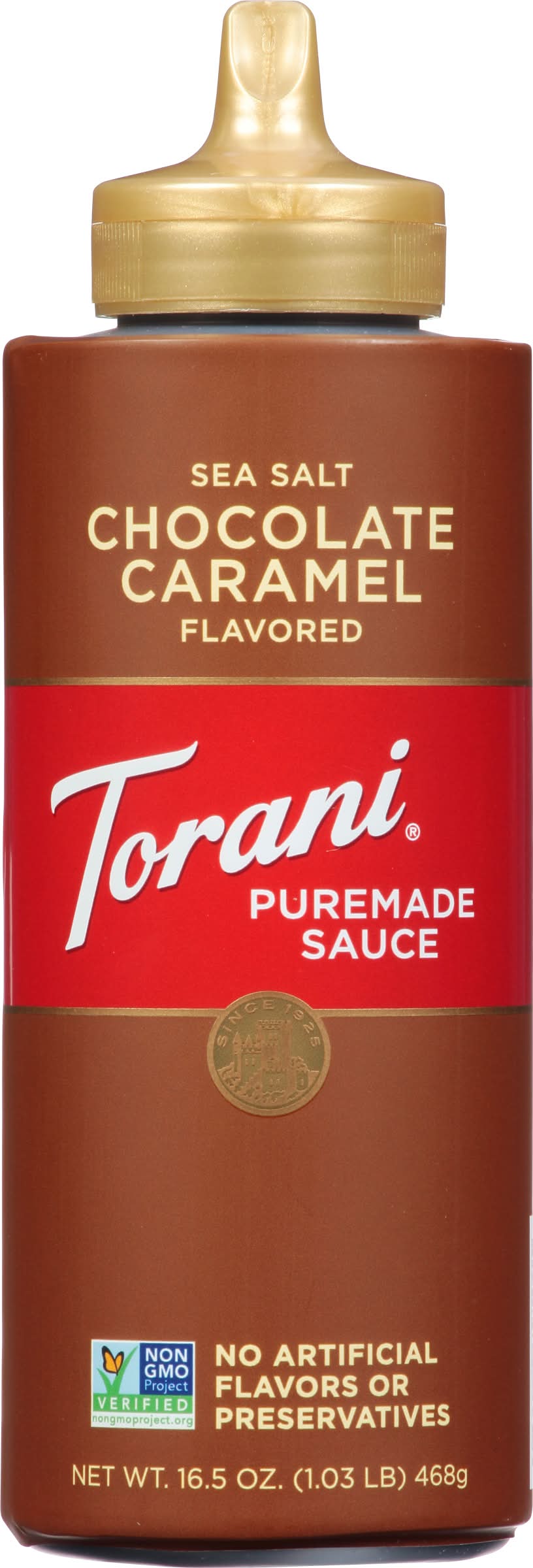 Torani Salted Puremade Sauce, Chocolate Caramel (16.5 oz)