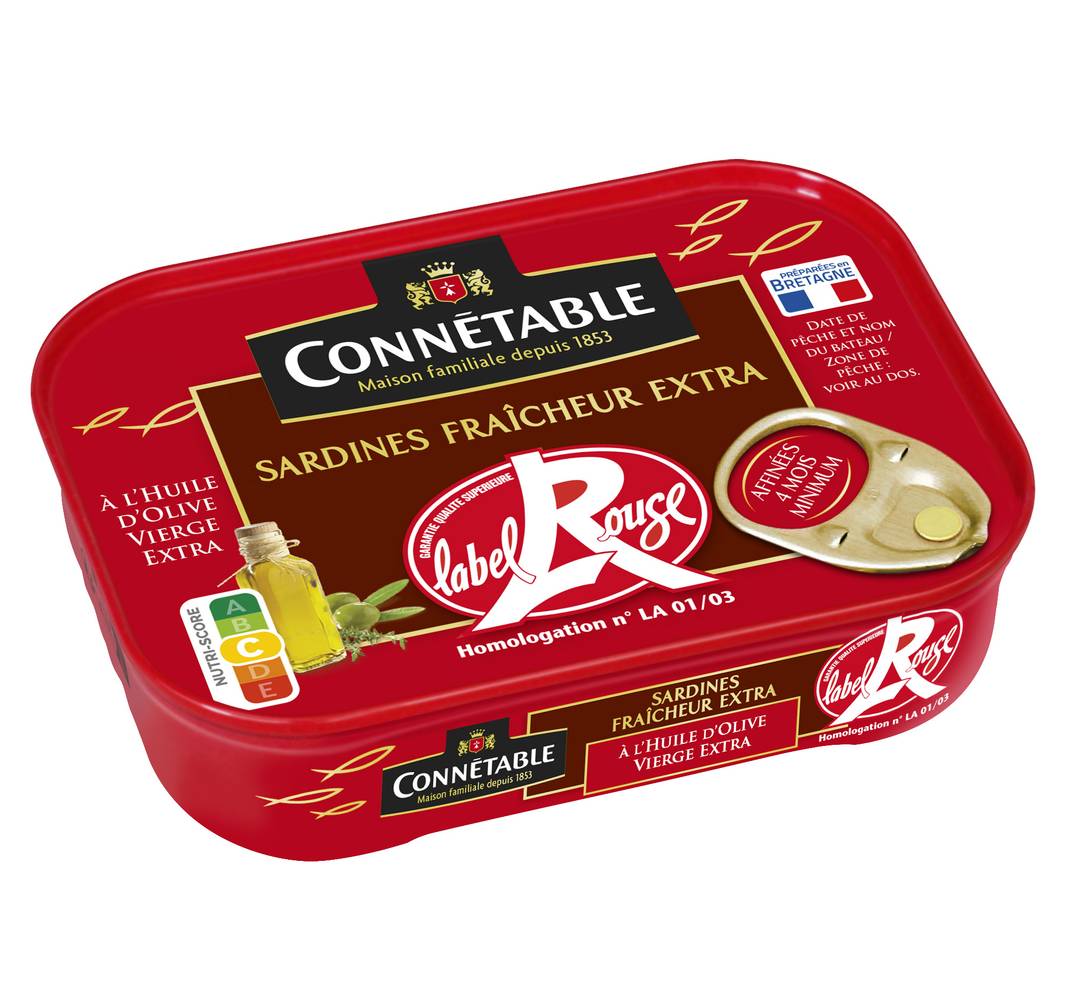 Connétable - Sardines à l'huile d'olive vierge extra label rouge