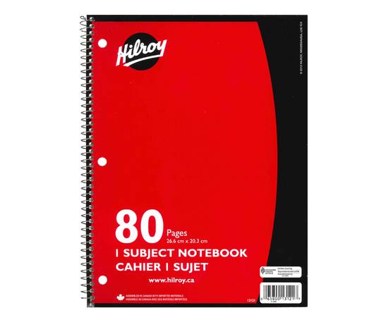 Hilroy Notebook 80 Pages (1 unit, red)