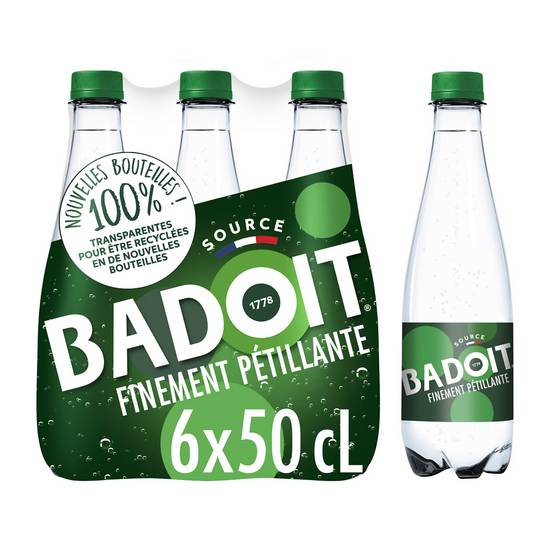 Badoit - Eau gazeuse minérale naturelle finement pétillante (6 pièces, 500 ml)
