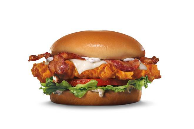 Hand-Breaded Bacon Swiss Crispy Chicken Sandwich