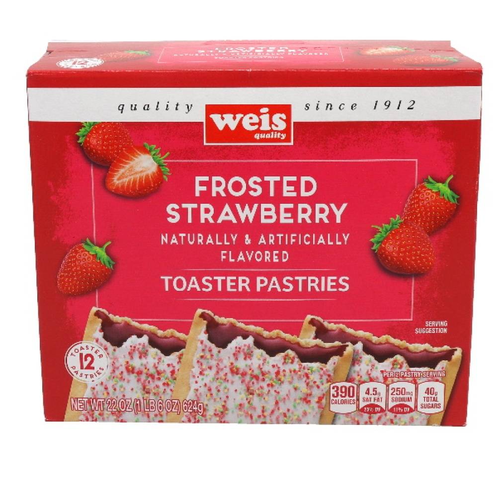 Weis Toaster Pastries, Frosted Strawberry (22 oz)