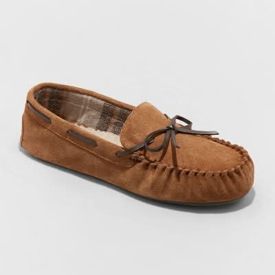 Goodfellow & Co. Topher Moccasin Slippers, Men, 8, Chestnut
