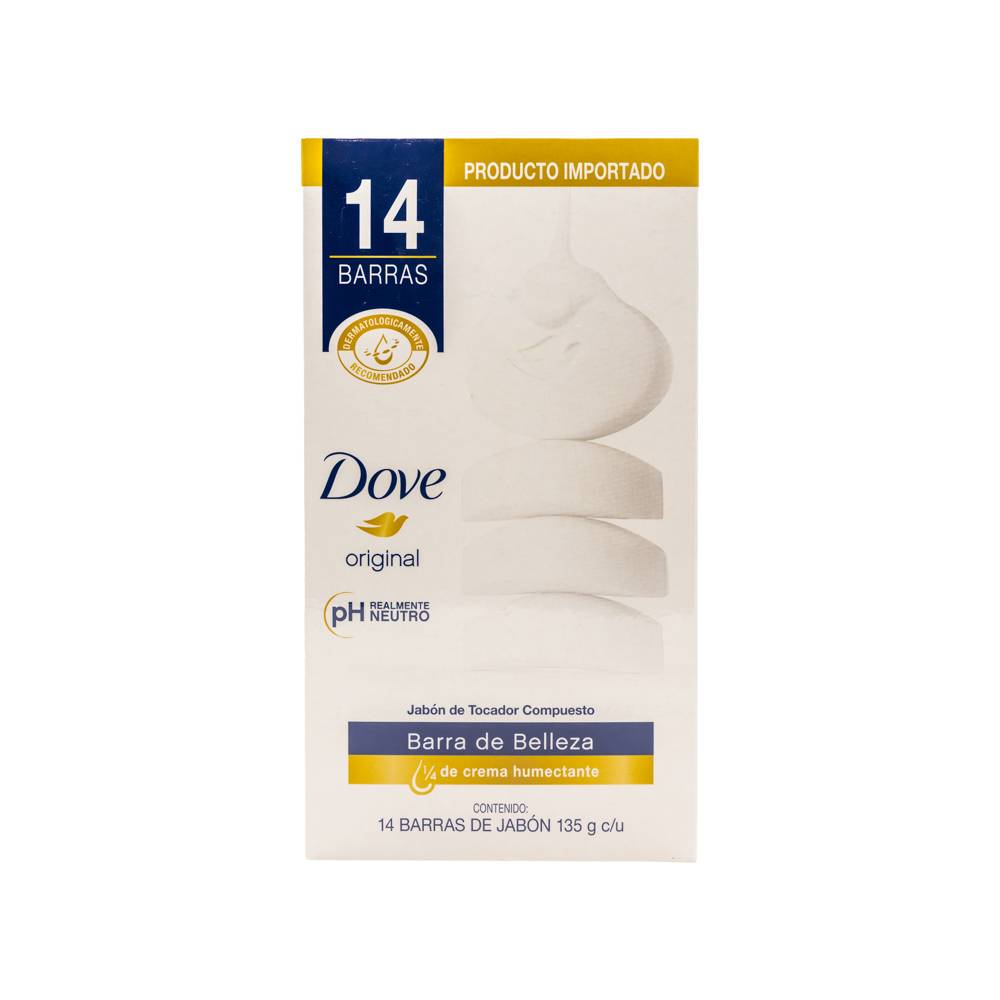 Dove jabón corporal original (caja 14 x 135 g)