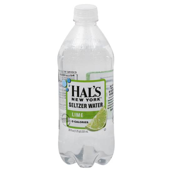 Hal's New York Lime Seltzer Water (20 fl oz)