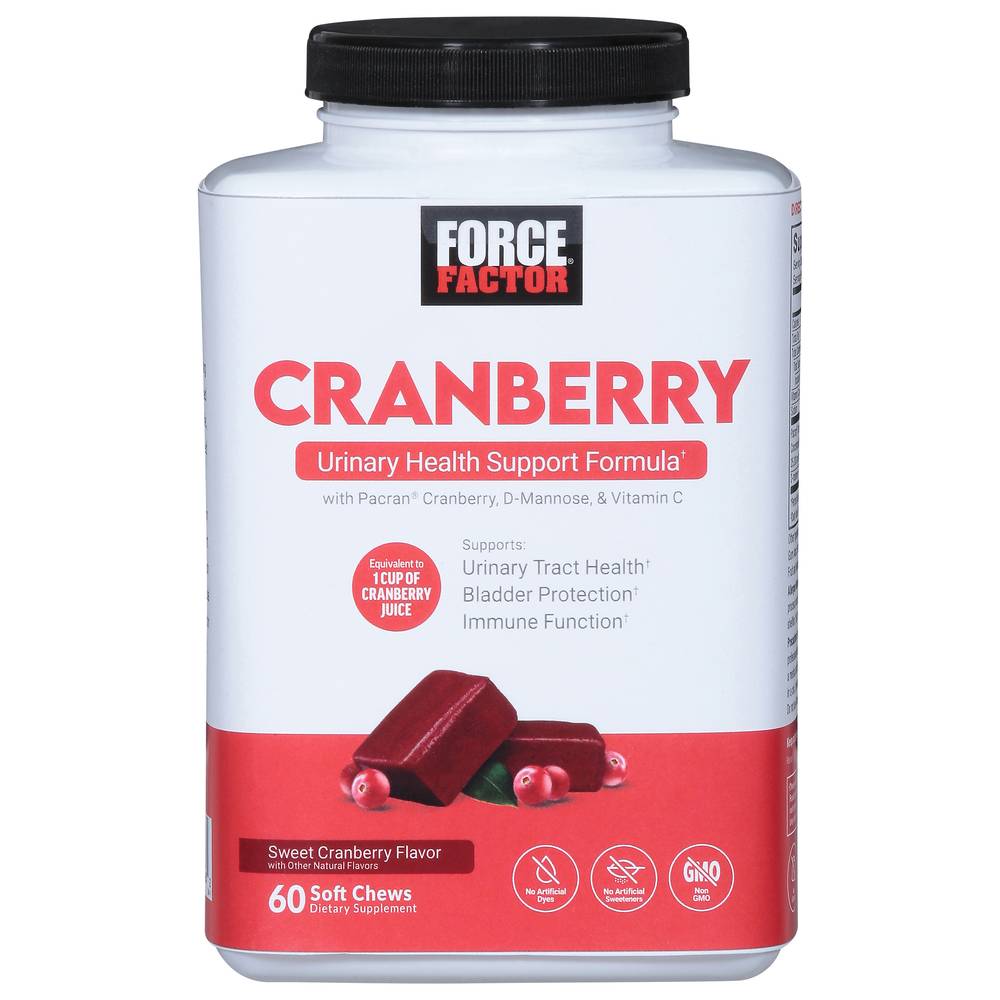 Force Factor Urinary Health Support Formula Soft Chews (sweet cranberry )