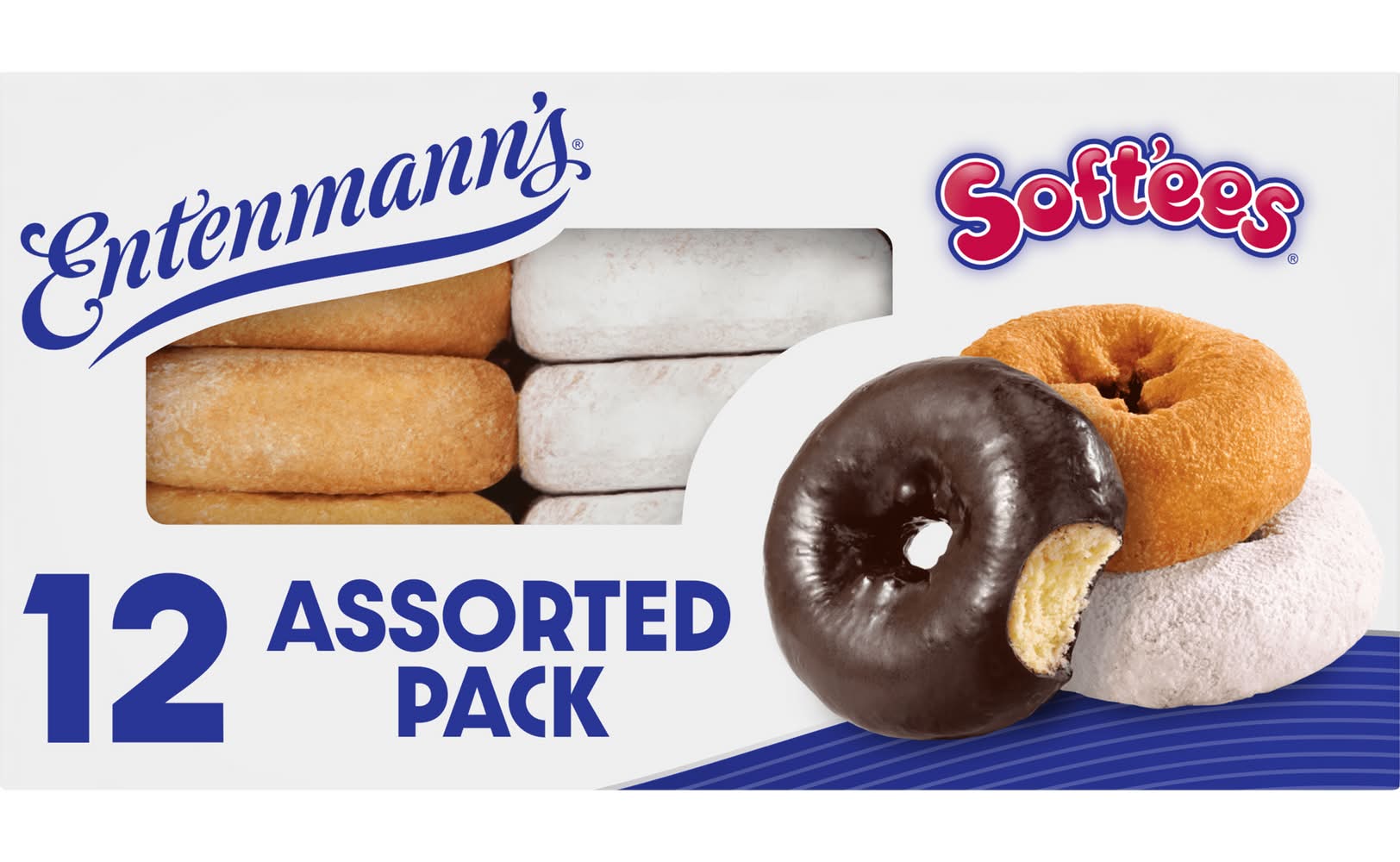 Entenmann's Soft'ees Assorted Frosted Donuts Variety pack (18.5 oz, 12 ct)