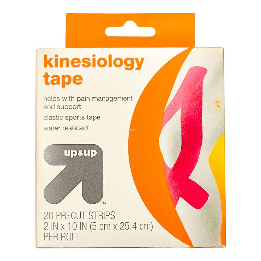 up&up Pre-Cut Kinesiology Tape, 2in x 10in (20 ct)