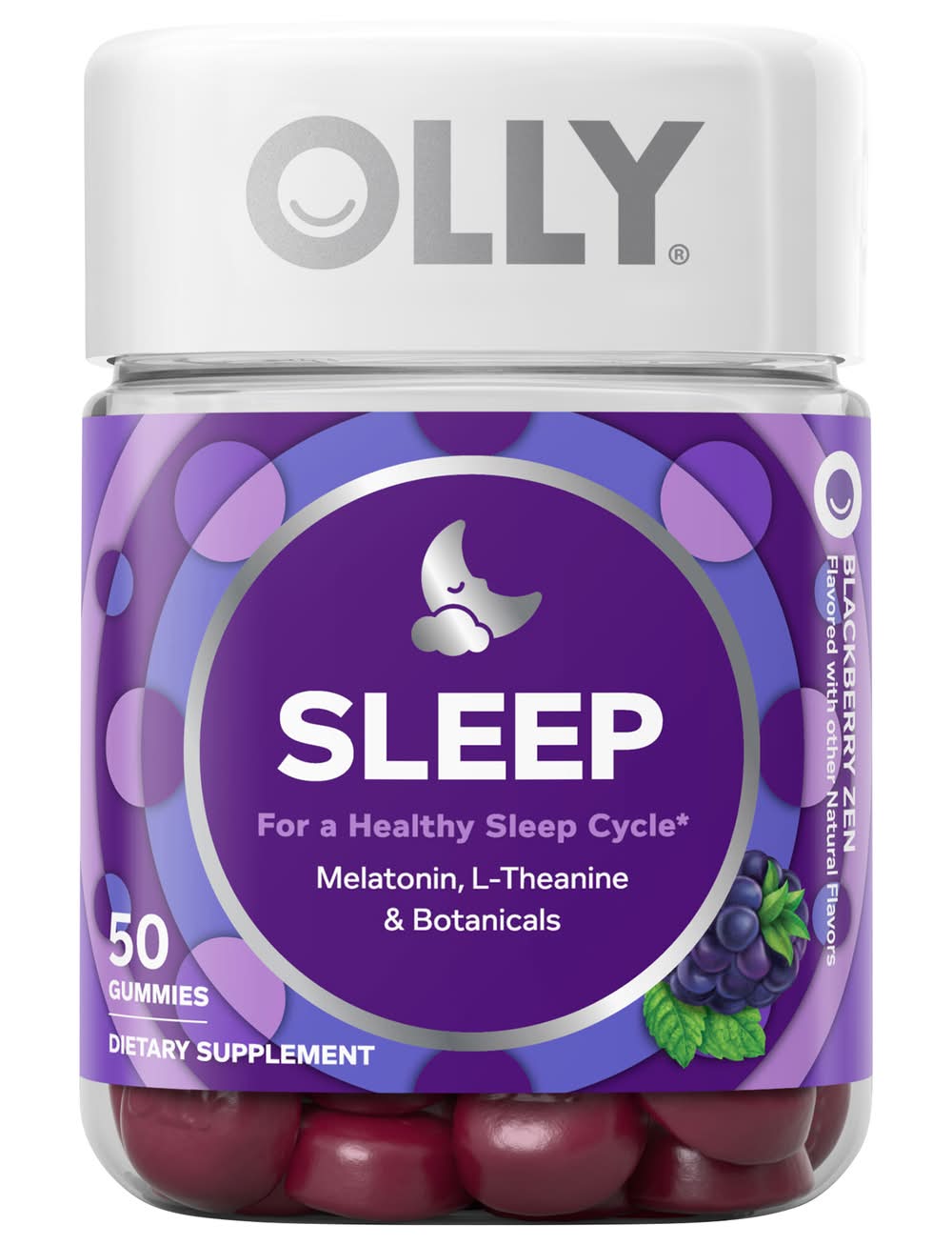 Olly Restful Sleep Gummies, Blackberry Zen (50 ct)
