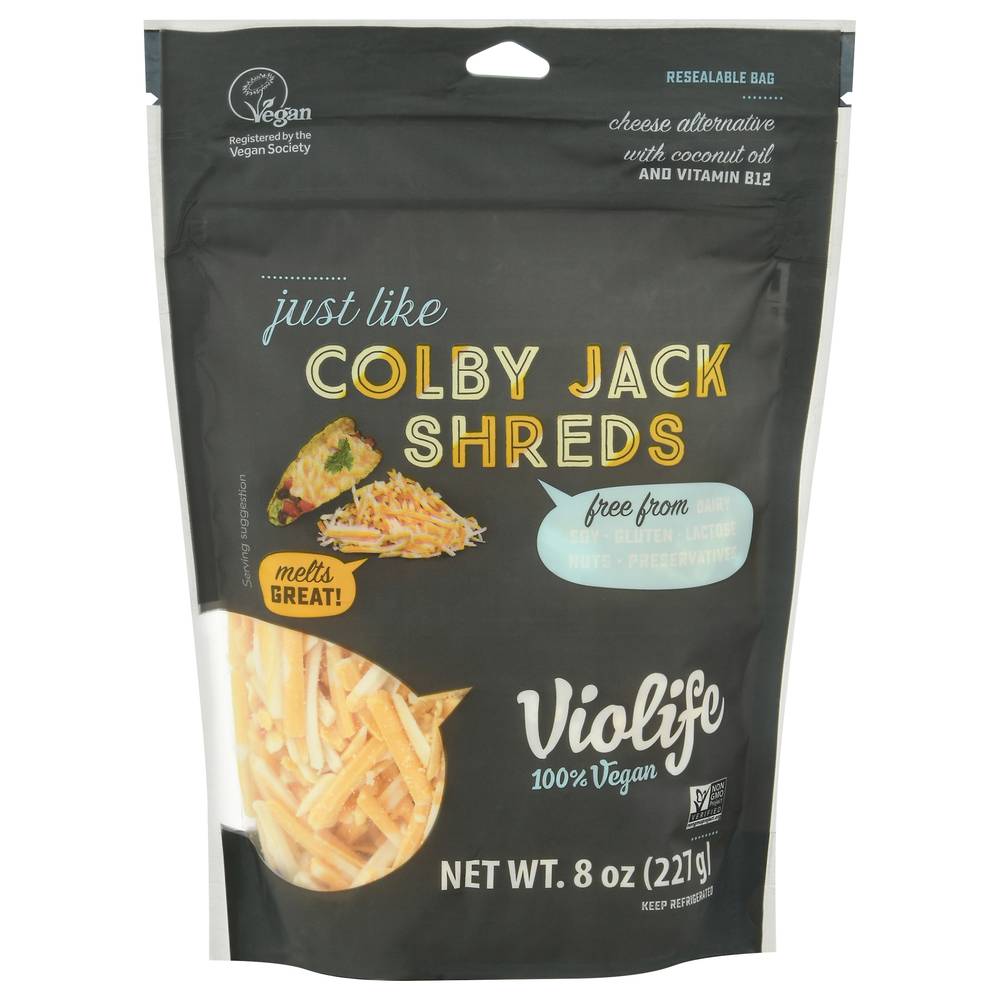 Violife Vegan Colby Jack Shreds Cheese Alternative (8 oz)