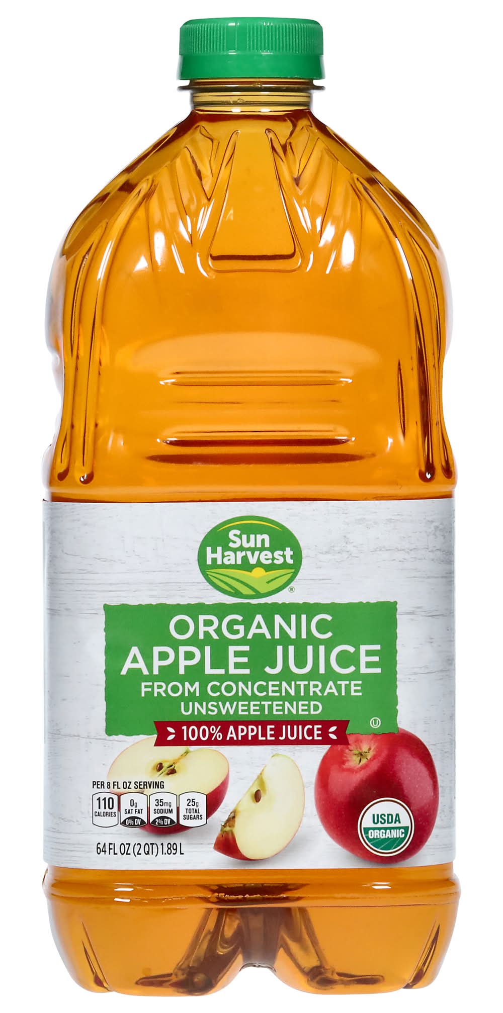 Sun Harvest Organic Apple Juice Unsweetened (64 fl oz)