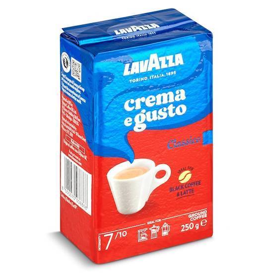 Café molido natural crema e gusto Lavazza bolsa (250 g)