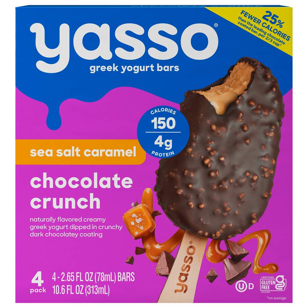 Yasso Sea Salt Caramel Chocolate Crunch Greek Yogurt Bars (11 oz)