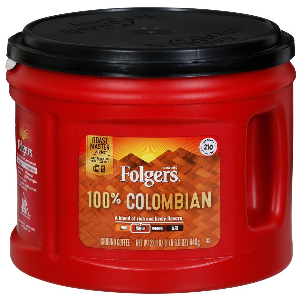 Folgers 100% Colombian Medium Roast Ground Coffee (22.6 oz)