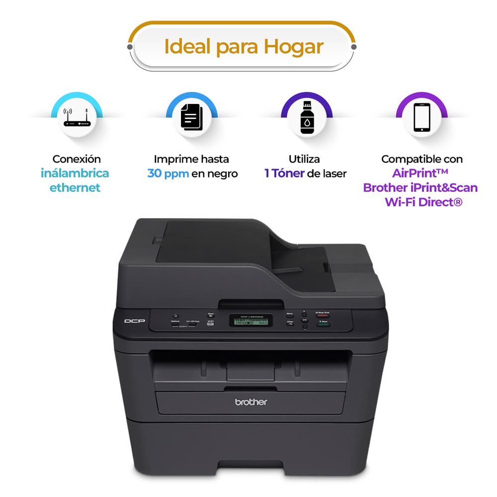 Brother · Multifuncional mono láser dcp-l2540 dw (3 kg)