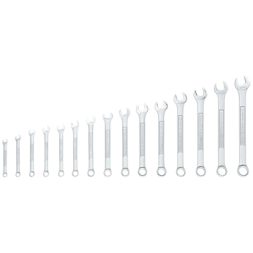 CRAFTSMAN 15-Piece Set 12-point Metric Combination Wrench | CMMT12066