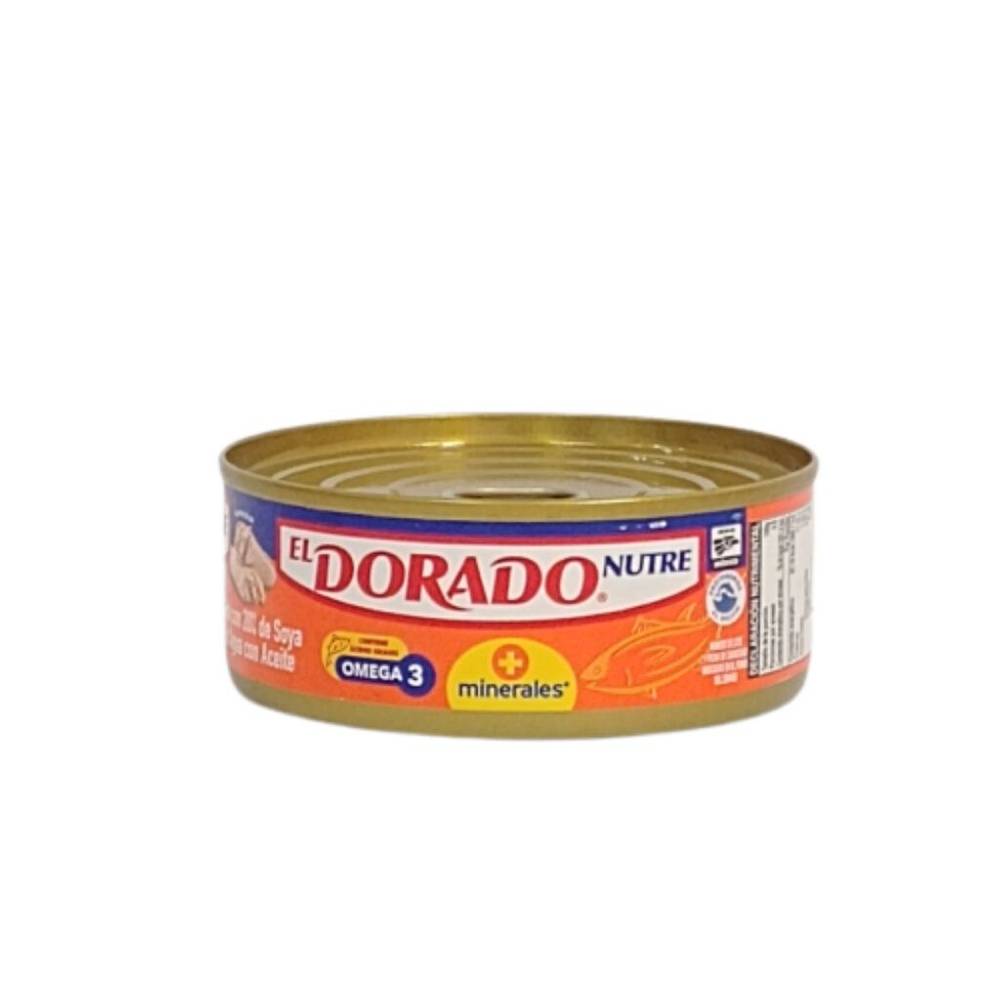 El dorado atún con 30% de soya en agua con aceite (lata 130 g)